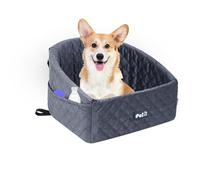 Generic Siège de voiture pour petit chien, siège rehausseur de sécurité pour chat avec sangles réglables, poche de rangement et housse amovible lavable pour chiens de petite et moyenne taille, chats