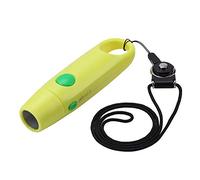 Generic Sifflet électronique pour la survie en plein air, basket-ball, football, arbitre, sport, entraînement, sifflet de pom-pom girl (4 pièces CR2302 inclus) Jaune