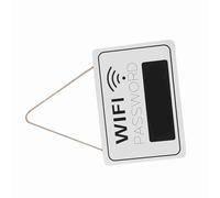 Generic Signalisation par Mot de Passe Wi-Fi, Décoration Murale Rétro Suspendue pour café et Librairie, 12x18 Pouces, en Bois Noir avec de Tableau (WHITE)