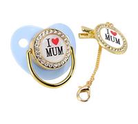 Generic Silicone Pacification bébé Pacification Saine Confortable Circuit fermé intégré BPA Silicone Material Clips (BLUE)