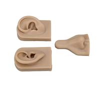 Generic Simulation de Modèle de Nez en Silicone Souple, pour la Pratique du Perçage et L'affichage de Bijoux, Outils Pédagogiques Adaptés aux Cours de Médecine (Peau foncée)
