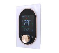 Generic Smart Knob Thermostat Flush Mountting Design Affichage LED pour Chauffage électrique, Affichage d'informations Météorologiques, pour un Usage Domestique (WHITE)