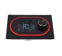 Generic Smart Knob Thermostat Flush Mountting Design Affichage LED pour Chauffage électrique, Affichage d'informations Météorologiques, pour un Usage Domestique (BLACK)