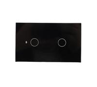 Generic Smart Light Switch, Wifi Tactile Panneau 2 Gang pour APP Télécommande Voix Timing Fonction, avec Premium En Plastique Résistant Au Feu Conseil Verre Trempé, pour La Maison