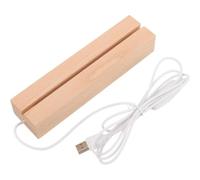 Generic Socle Lumineux Bois avec LED, Base de Présentation Rectangulaire avec USB, Supports Led Colorés Réglables, Base rectangulaire lumière chaude