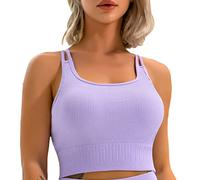 Generic Soutien-Gorge de Yoga de Racine pour Les Femmes, Un Soutien-Gorge Sportif élastique à l'ourlet Large de Couleur Pure Qui Transporte la Sueur pour la Danse (S)
