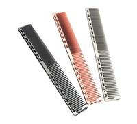 Generic Space Ensemble de Peignes à Cheveux Antistatiques en Aluminium à Dents Fines Larges pour Outil de Coiffure, Peigne 3 Pièces pour la Maison ou le Salon de Coiffure, Champagne/or Rose/noir,