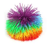 Generic Spike Ball, Balles de Stress Balle Sensorielle Soft Silicone Arc-en-Ciel Pom Boules de Stress Gonflables Boules Filandreuses
