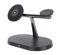 Generic Station de Recharge sans Fil 3 en 1, Support de Chargeur de Table de Nuit élégant pour Appareils iOS et, Noir 6,30 X 3,74 X 4,65 Pouces