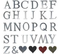 Generic Sticker mural 3D 15 cm argenté - Alphabet entier et chiffres - Grand miroir décoratif pour la maison et le mariage Petit autocollant mural acrylique Décoration de fête Lettres décoratives