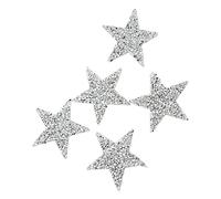 Generic Strass Thermocollant sur Patchs 5 Pièces Style étoile Classique pour Vêtements à la Mode et Artisanat 6 Cm