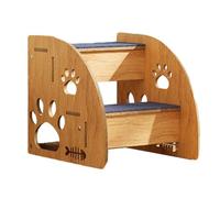 Generic Sturdy Materials Indoor Pet Stairs, Easy to Use Wooden Pet Steps, Easy Installation Dog Bed Steps, Themed Decoration Large Dog Pet Stairs 34x30x30cm for Pets