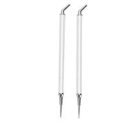 Generic Stylo à Ongles avec 5 Argiles Adhésives pour une Manipulation Facile des Strass et du Nail Art pour les Débutants et les Techniciens des Ongles 5,71" en Acier Inoxydable (Ensemble de pièces)
