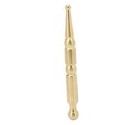 Generic Stylo D'acupuncture en Laiton de Réflexologie Faciale, Outil de Massage à Poignée Texturée à Double Tête, Soulagement des Tensions et des Maux de Tête, Léger et Compact