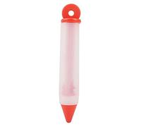 Generic Stylo de Décoration de Gâteaux, Outil D'écriture en Silicone de qualité Alimentaire avec 4 Buses Réutilisables pour Décorer des Gâteaux et des Desserts 14,7x2,3x1cm (rouge)
