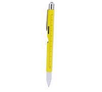 Generic Stylo Multi-outils 9 en 1 avec Lumière LED Intégrée et Tournevis pour les Amateurs de Bricolage, Conception en Fer Portable (YELLOW)