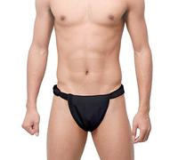 Generic Sumo Short en coton pour homme String japonais traditionnel Dos en T Fundoshi Sous-vêtement lutteur Pagne Kimono Slip, noir, Large