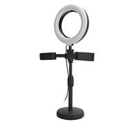 Generic Support à Clips pour Téléphone Portable avec Anneau Lumineux LED de 6 Pouces pour Une Diffusion en Direct et des Selfies Améliorés, 3 Modes Réglables, 2 Unités Incluses