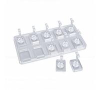 Generic Support à Ongles sans Aimant pour Affichage de Nail Art, avec 10 Grilles, Conception à Double Rangée, Parfait pour la Maison et le Salon, Matériau Acrylique (Grille double rangée 10)