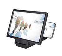 Generic Support D'amplificateur de Loupe D'écran Mobile pour Vidéos, Agrandisseur de Téléphone Portable Léger pour Une Image Claire, Blanc, 7 Pouces (Black)
