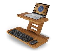 Generic Support de bureau debout réglable en hauteur pour ordinateur portable, lutrin, fabriqué en Union européenne, marron