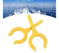 Generic Support de Canne à Pêche en Plastique Durable, Serrure de Rame de Bateau pour Kayak canoë Dériveur 2 Pièces Noir (Yellow)