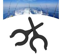 Generic Support de Canne à Pêche en Plastique Durable, Serrure de Rame de Bateau pour Kayak canoë Dériveur 2 Pièces Noir (Black)