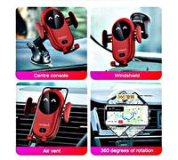 Generic Support de Chargeur de Voiture sans Fil Smart 10 W, Charge Rapide, Détection Automatique, Support de Téléphone Portable pour Grille D'aération, Compatible avec Les Téléphones de 4 à 6