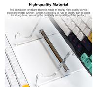 Generic Support de Clavier Double en Acrylique, étagère de Support de Clavier D'ordinateur Réglable et Créative pour L'organisation du Bureau à Domicile, Présentoir de en Acrylique Transparent pour