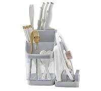Generic Support de Couteau de de Cuisine, Support de Couteau de Cuisine Multifonctionnel Facile à Nettoyer pour la Maison (Blanc cassé élégant)
