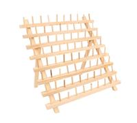 Generic Support de Fil en Bois pour Bobines, Support de Rangement de Cheveux Attrayant pour Tresseurs et Artisans en Bois Dur avec 120 Emplacements (synthétique)