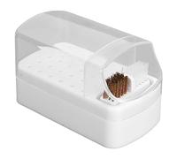 Generic Support de Forets à Ongles avec 30 Trous Profonds, étui de Rangement Portable et Brosse de Nettoyage pour Usage Domestique en Salon (WHITE)
