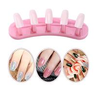 Generic Support de Formation Amovible pour la Pratique du Nail Art, Support en Plastique Dur pour Outils de Manucure, 3 Couleurs, 1 Ensemble, Base de Pratique des Ongles pour Usage Professionnel ou