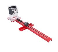 Generic Support de Fraisage de Rainure de Routeur de Gabarit de Matériel D'armoire, Outil de Travail du Bois Réglable 4 en 1 445 Mm avec Base Modulaire en Aluminium pour la Coupe