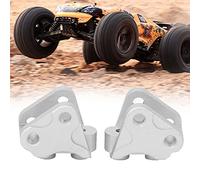 Generic Support de Liaison d'amortisseur Inférieur Avant et Arrière, 2 Pièces, Conception Spéciale pour Voiture SCX10 II 90047 90046 RC, Liaisons d'amortisseur en Alliage 'Aluminium CNC (Silver)