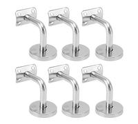 Generic Support de Main Courante Murale en Acier Inoxydable 304, Support de Rampe D'escalier Robuste pour Escaliers Intérieurs et Extérieurs, Salle de Bains 6 Pièces