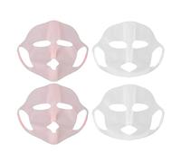 Generic Support de Masque Facial en Silicone Hydratant Coupe 3D Double Absorption pour Masque Facial Applicable pour les Travaux Ménagers Secs, L'heure du Bain 4 Pièces