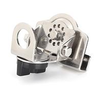 Generic Support de Montage D'antenne Mobile Réglable en Acier Inoxydable pour Autoradio, Tapis de Montage en Caoutchouc pour la Protection, Idéal pour Arrière, adapté au Connecteur N Femelle (K3-66)