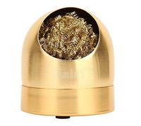Generic Support de Nettoyage Efficace pour Pistolet à Souder, Support de Nettoyage Efficace pour Fer à Souder, Dispositif D'aspiration Manuelle en étain pour les Amateurs de Bricolage, Alliage (GOLD)