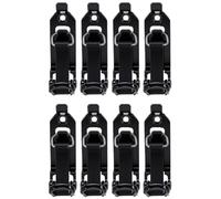 Generic Support de Pelle en Caoutchouc Métallique, Support Polyvalent pour Pare-chocs de Camion et Barres de Toit en Alliage de Zinc Noir 8 Pièces