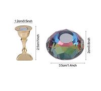 Generic Support de Pointe d'ongle, Support de Pointe d'ongle, Cristal + Alliage pour une Utilisation Professionnelle en Salon (Symphonie de diamant + 5 bases)