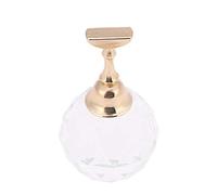 Generic Support de Pointe d'ongle, Support de Pointe d'ongle, Cristal + Alliage pour une Utilisation Professionnelle en Salon (Cristal blanc sphérique - 5 bases)