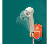Generic Support de Pomme de Douche Réglable, Design Mignon, sans Clous, Support sans Couture pour Carreaux de Verre, Marbre ABS 4,7x3,7x2,4 Pouces (Je veux, je veux Orange)