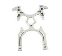 Generic Support de Protection pour émetteur Radio RC, Accessoire de Base En Alliage D'aluminium, Support de Télécommande Stable, Support de Contrôleur, Gris argenté