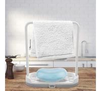 Generic Support de Rangement pour Savon, éponge, Toilettes, Non Toxique, Garde Le Comptoir Propre et Bien rangé, Plastique, Beige/Gris (Grey)