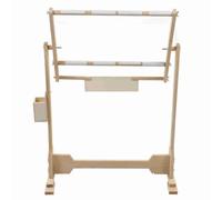 Generic Support de Sol pour Point de Croix 9 Carats, Cadre de Tapisserie en Bois Réglable pour Projets D'artisanat, Hauteur 50 Cm, adapté aux Amateurs de Broderie