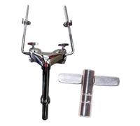 Generic Support de tom double en métal, support de batterie réglable, pince de bras de tom double, accessoire de batterie pour concerts, entraînement sur
