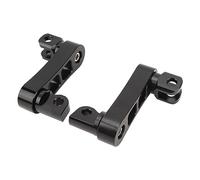 Generic Support D'extension de Repose-pieds de Moto Durable, Support de Repose-pieds à Hauteur Réglable pour le Tourisme avec de Montage Mâle, D'extensions de Pince de Facile à Installer (BLACK)