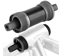 Generic Support Inférieur de Vélo Système de Coque en Acier intégré pour Cadre de 68 Mm, Support Inférieur avec Axe à Trou carré Durable, Installation Facile (68X124,5L)