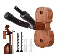 Generic Support mural en acajou pour violon, support solide pour guitare, support mural pour violoncelle, alto, ukulélé, violon et divers instruments à cordes